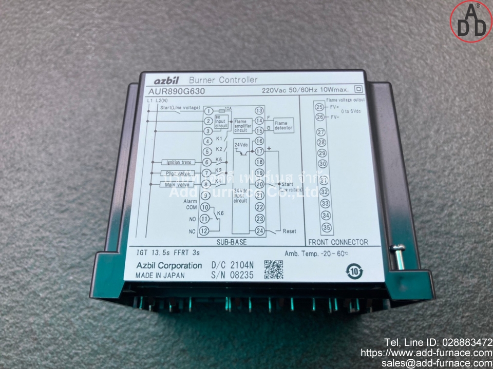 aur890g630 | azbil Burner Controller (7)